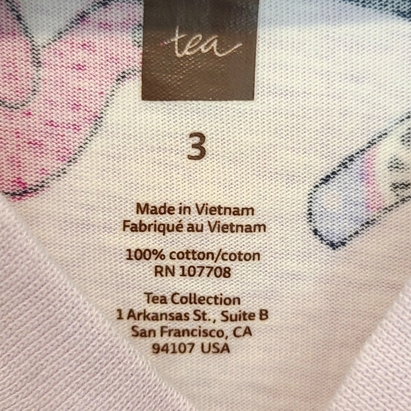 Tea Collection Kantha Doves Trapeze Dress, size 3 - Picture 6 of 6